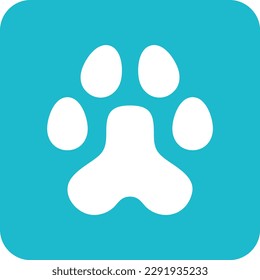 Paw Print vector icon. Can be used for printing, mobile and web applications.