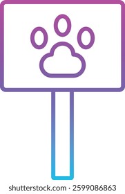 Paw Print vector icon. Can be used for printing, mobile and web applications.