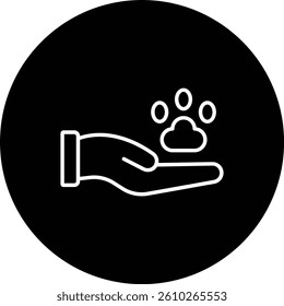 Paw Print vector icon. Can be used for printing, mobile and web applications.