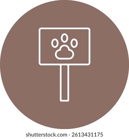 Paw Print vector icon. Can be used for printing, mobile and web applications.