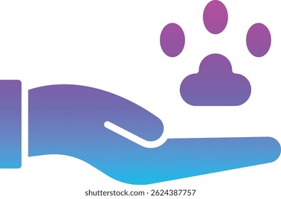 Paw Print vector icon. Can be used for printing, mobile and web applications.