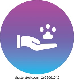 Icono de Vector de impresión de pata. Se puede utilizar para aplicaciones de impresión, móviles y de Web.