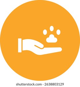 Paw Print vector icon. Can be used for printing, mobile and web applications.