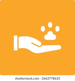 Icono de Vector de impresión de pata. Se puede utilizar para aplicaciones de impresión, móviles y de Web.