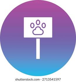 Icono de Vector de impresión de pata. Se puede utilizar para aplicaciones de impresión, móviles y de Web.