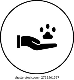 Icono de Vector de impresión de pata. Se puede utilizar para aplicaciones de impresión, móviles y de Web.