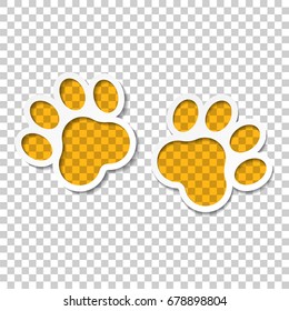 Paw Print Vector Icon. Dog Or Cat Pawprint Illustration. Animal Silhouette.