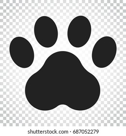 Paw印刷のベクター画像アイコン 犬か猫のポープリントイラスト 動物のシルエット 分離型背景に簡単なビジネスコンセプトの絵文字 のベクター画像素材 ロイヤリティフリー Shutterstock