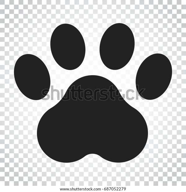 Paw印刷のベクター画像アイコン 犬か猫のポープリントイラスト 動物のシルエット 分離型背景に簡単なビジネスコンセプトの絵文字 のベクター画像素材 ロイヤリティフリー