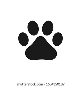 Paw Print. Vector icon flat design