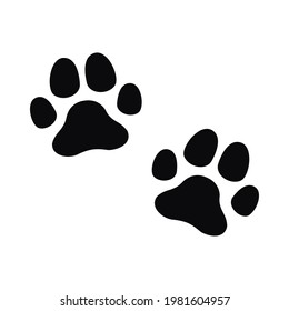 Paw Print vector icon illustration