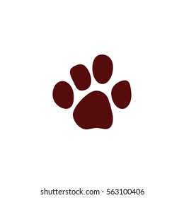 Paw print vector icon illustration