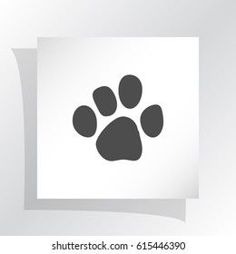 Paw print vector icon illustration