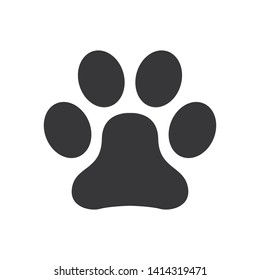 Paw print vector icon in modern design style for web site and mobile app