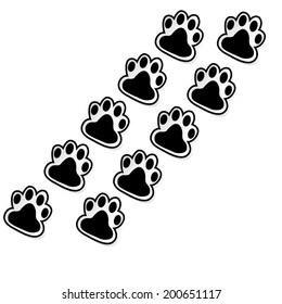 paw print. vector illustration