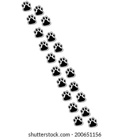 paw print. vector illustration