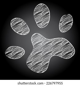 paw print. vector illustration