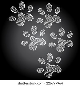 paw print. vector illustration