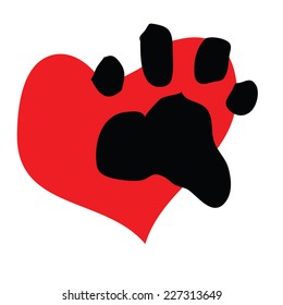 paw print. vector illustration