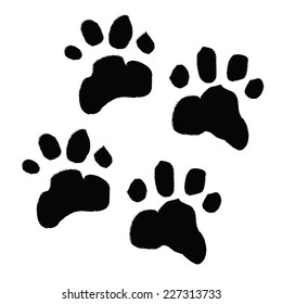 paw print. vector illustration