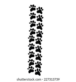 paw print. vector illustration