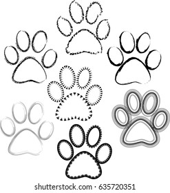 Paw print vector illustration