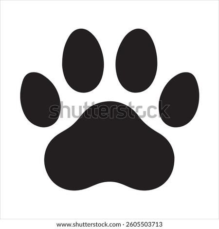 Paw print vector image illustration art 