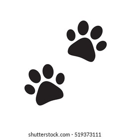 Paw print vector isolated