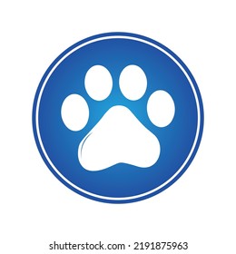 Paw print vector logo icon isolated on white background