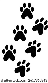 Paw Print Vector Set , Pet Paw Print Symbols , Paw Print Icon Set
