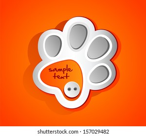 Paw print. Vector shape