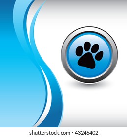 paw print vertical blue wave background