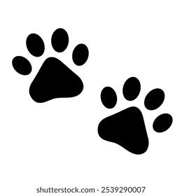 Paw print vet logo design 