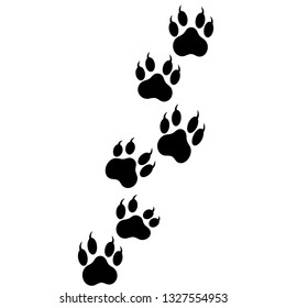 Paw prints. 