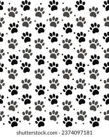 paw prints background of black color