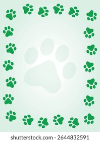 Paw Imprime O Fundo. Animais bonitos e cães animais de estimação pata impressão isolado no fundo branco.