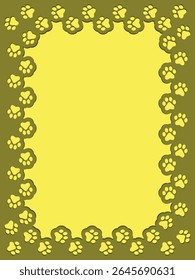 Paw Prints Background. Cute pets and Dogs pets paw print isolated on white background.