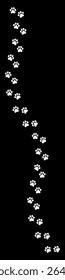 Paw Prints Background. Cute pets and Dogs pets paw print isolated on white background.