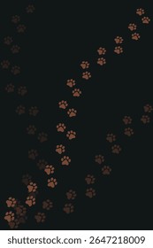 Paw Prints Background. Cute pets and Dogs pets paw print isolated on white background.