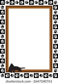 Paw Prints Background. Cute pets and Dogs pets paw print isolated on white background.