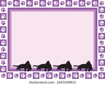 Paw Prints Background. Cute pets and Dogs pets paw print isolated on white background.