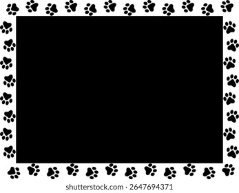  Paw Prints Background. Cute pets and Dogs pets paw print isolated on white background.