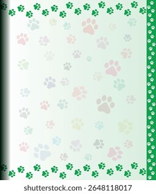 Paw Imprime O Fundo. Animais bonitos e cães animais de estimação pata impressão isolado no fundo branco.