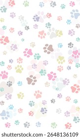 Paw Imprime O Fundo. Animais bonitos e cães animais de estimação pata impressão isolado no fundo branco.