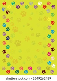 Paw Imprime O Fundo. Animais bonitos e cães animais de estimação pata impressão isolado no fundo branco.