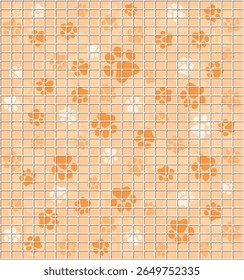 Paw Prints Background. Cute pets and Dogs pets paw print isolated on white background.