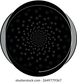  Paw Prints Background. Cute pets and Dogs pets paw print isolated on white background.