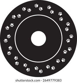  Paw Prints Background. Cute pets and Dogs pets paw print isolated on white background.