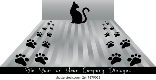Paw Prints Background. Cute pets and Dogs pets paw print isolated on white background.