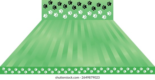 Paw Prints Background. Cute pets and Dogs pets paw print isolated on white background.